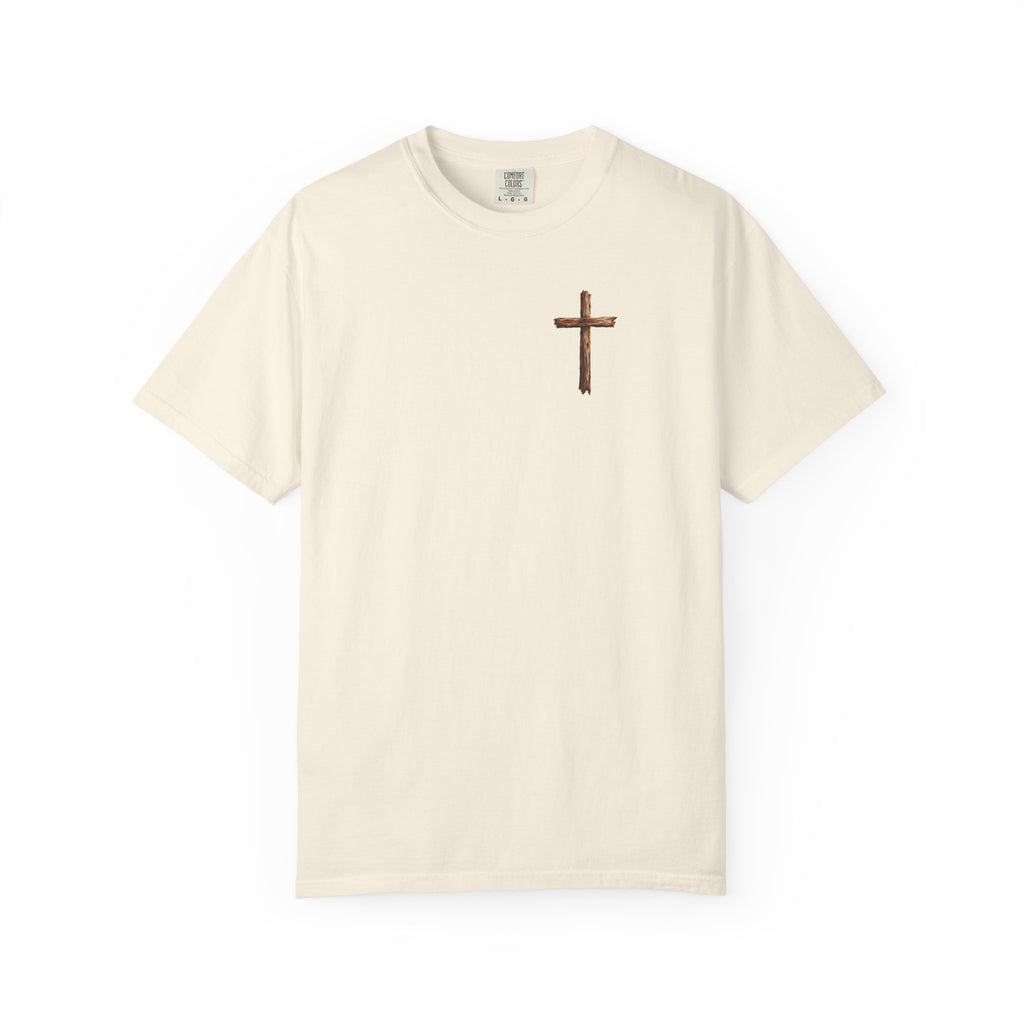 Ivory Jesus Walking on Water Christian graphic tee front view – faith based streetwear shirt