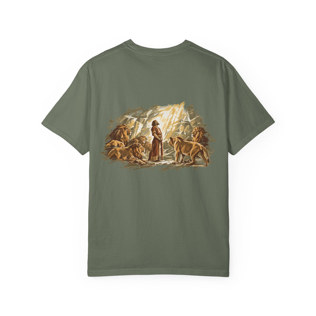 Daniel in the Lions’ Den T-Shirt | He Shut the Mouths of the Lions Christian Tee