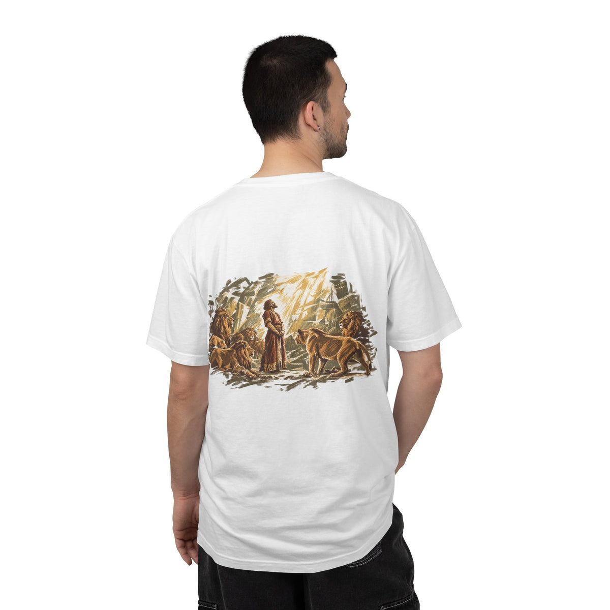 Daniel in the Lions’ Den T-Shirt | He Shut the Mouths of the Lions Christian Tee