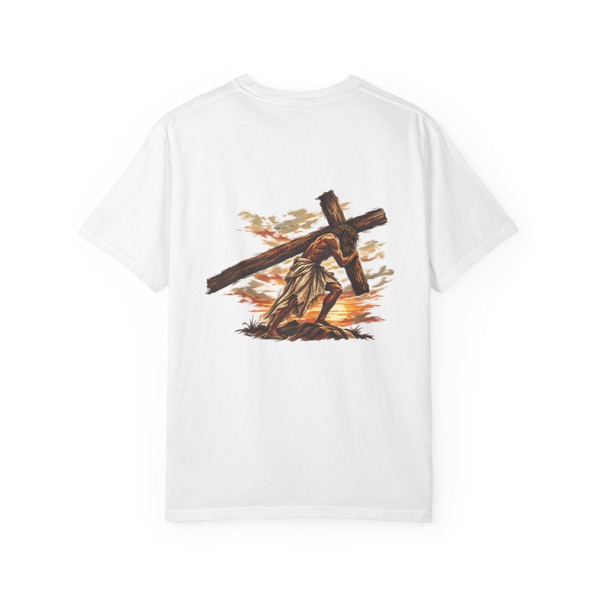 Jesus Carrying the Cross T-Shirt | Take Up Your Cross Christian Tee