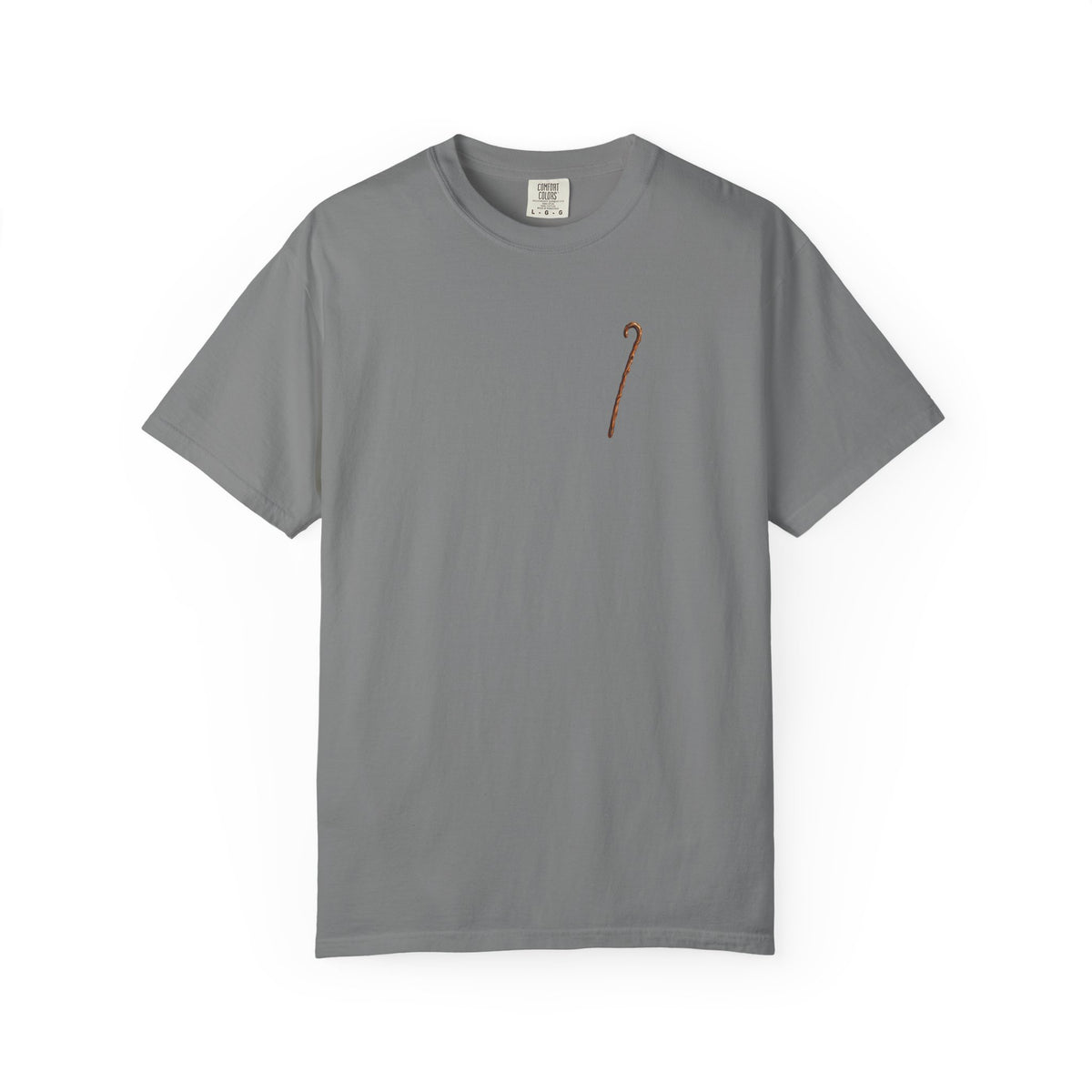 Grey Moses Parting the Red Sea Christian graphic tee front view – biblical faith streetwear shirt