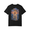 Black Christian graphic tee back view – Jesus Walking on Water Bible verse streetwear