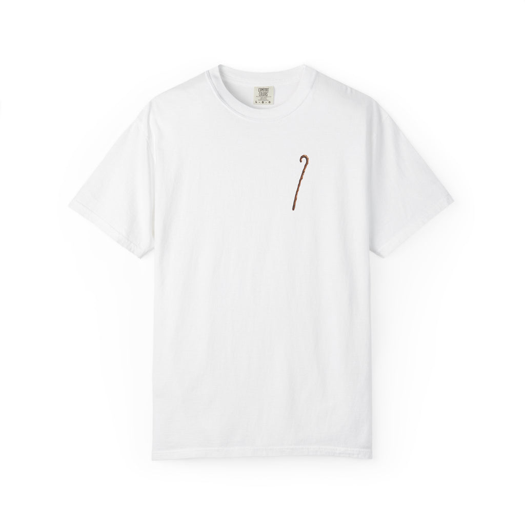 White Moses Parting the Red Sea Christian graphic tee front view – biblical faith streetwear shirt