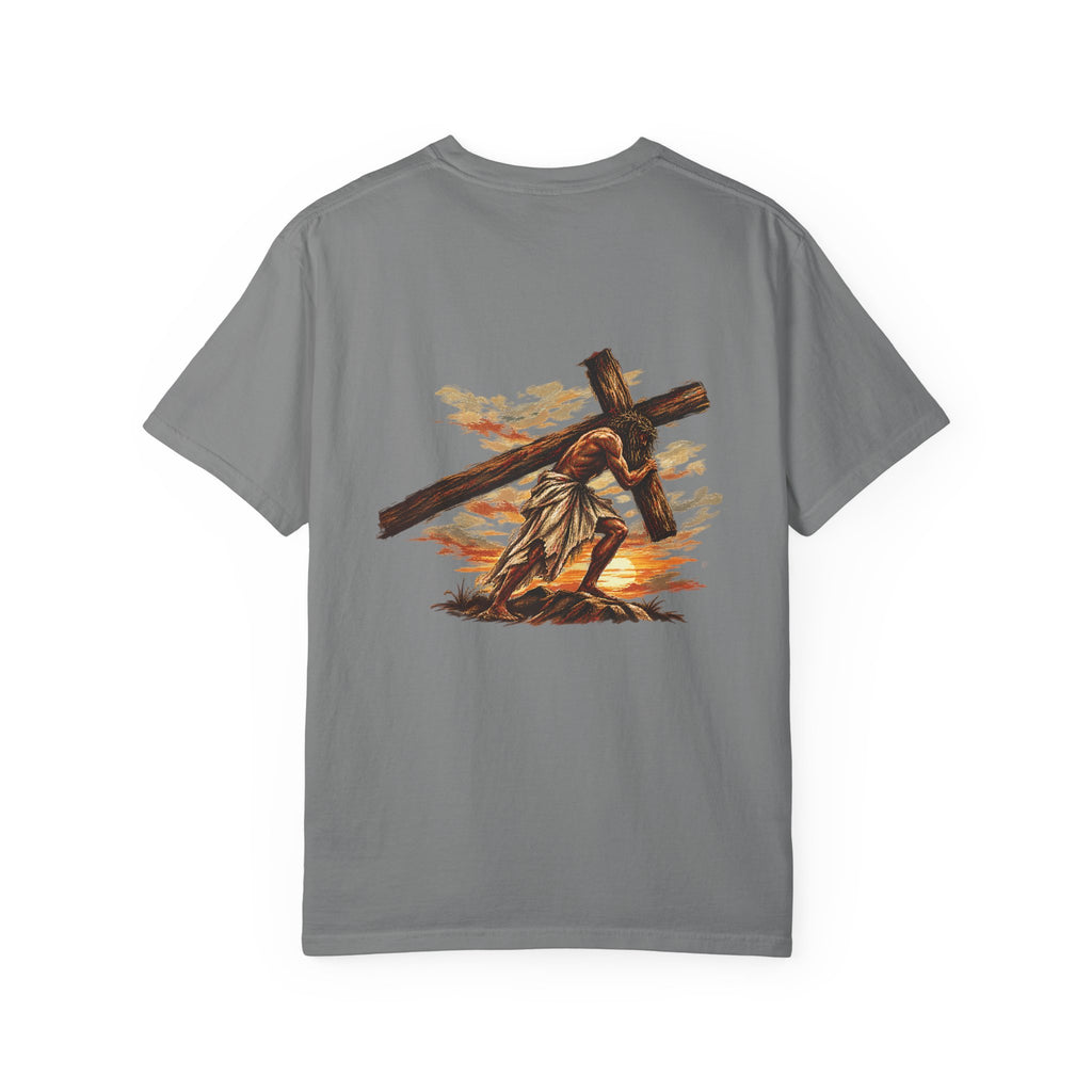 Jesus Carrying the Cross T-Shirt | Take Up Your Cross Christian Tee