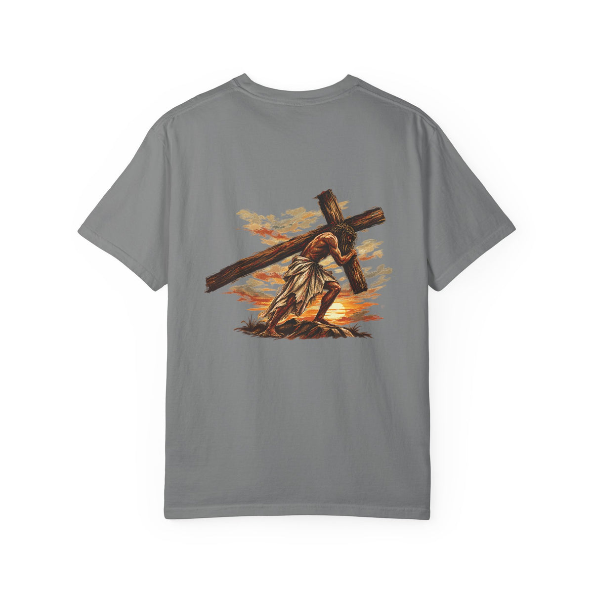 Jesus Carrying the Cross T-Shirt | Take Up Your Cross Christian Tee
