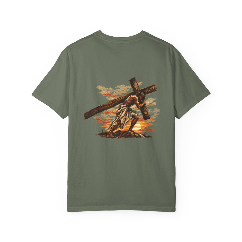 Jesus Carrying the Cross T-Shirt | Take Up Your Cross Christian Tee