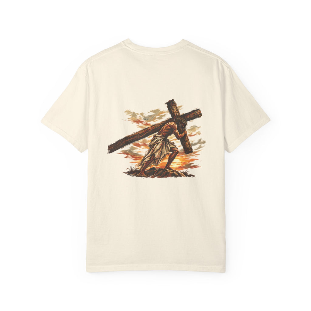 Jesus Carrying the Cross T-Shirt | Take Up Your Cross Christian Tee