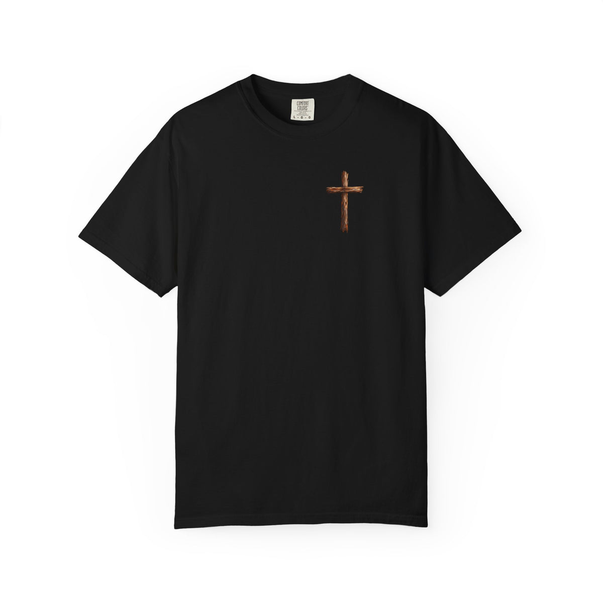 Black Jesus Walking on Water Christian graphic tee front view – faith based streetwear shirt