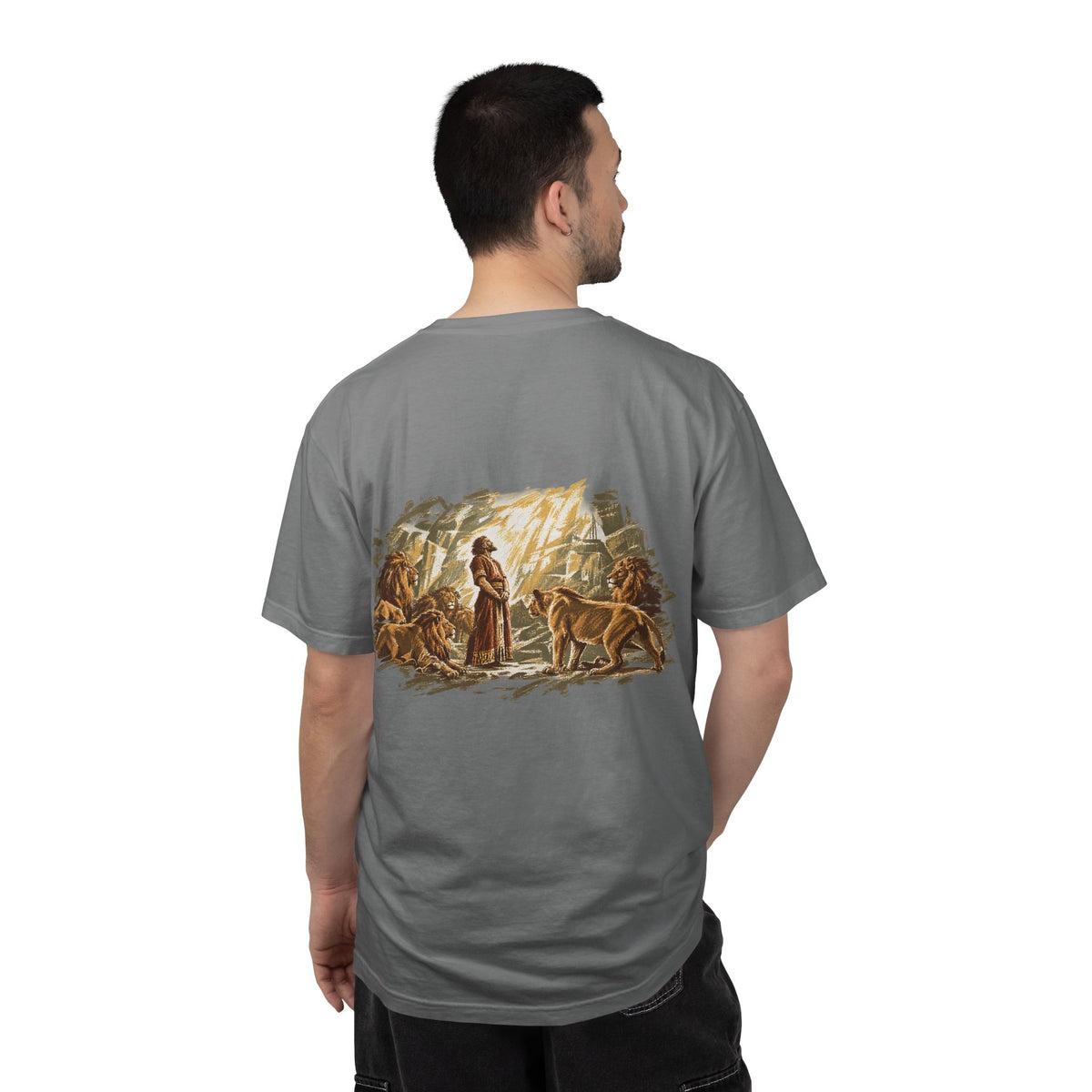 Daniel in the Lions’ Den T-Shirt | He Shut the Mouths of the Lions Christian Tee