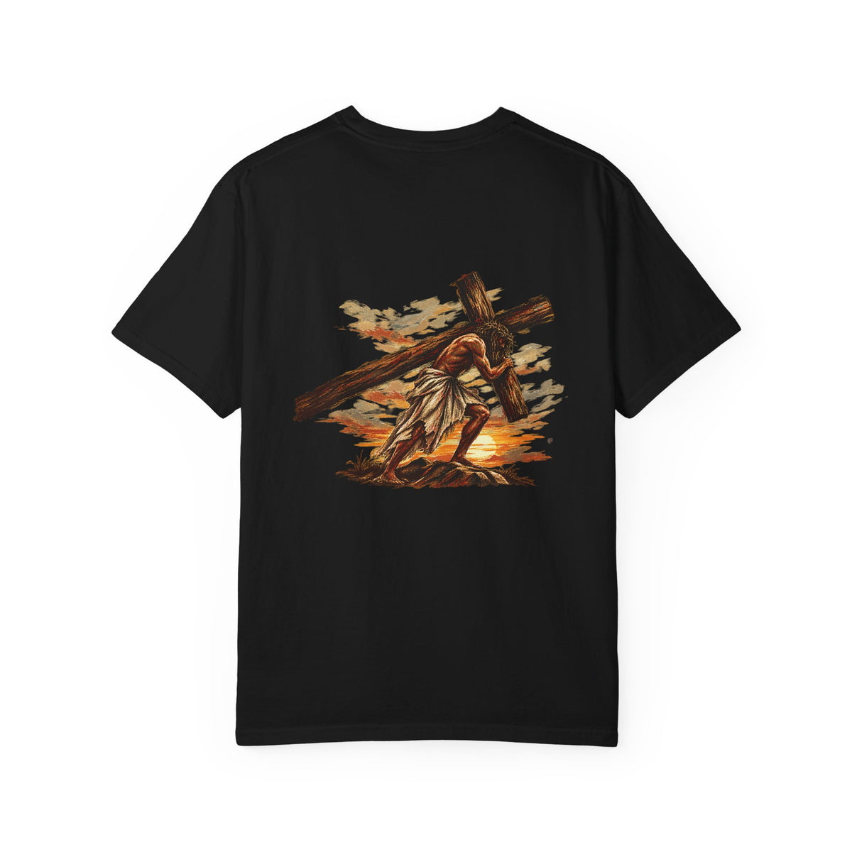 Jesus Carrying the Cross T-Shirt | Take Up Your Cross Christian Tee