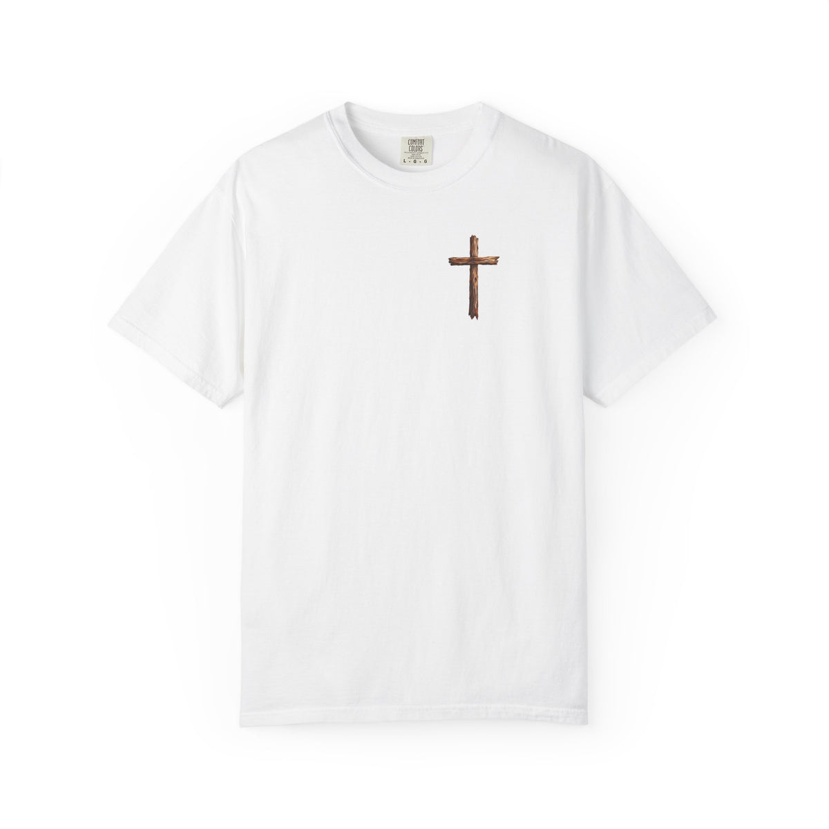 White Jesus Walking on Water Christian graphic tee front view – faith based streetwear shirt